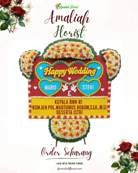 Papan Bunga Pernikahan Wangen